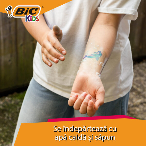 MARKER TATTOO KIDS SET 3 MARKERE + 3 STAMPILE + 10 SABLOANE BIC – poza 4