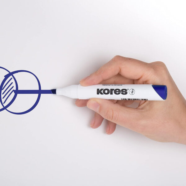 MARKER WHITEBOARD ALBASTRU VARF TESIT KORES – poza 2