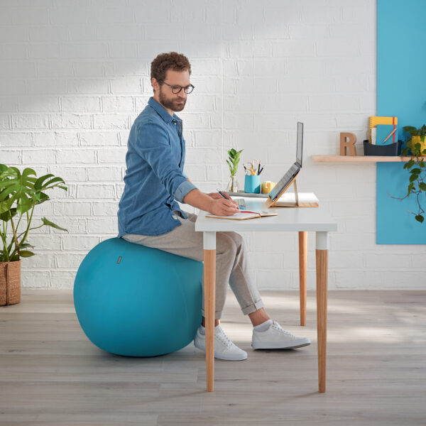 MINGE ERGONOMICA PT SEZUT SAU FITNESS ALBASTRU CELEST LEITZ – poza 2