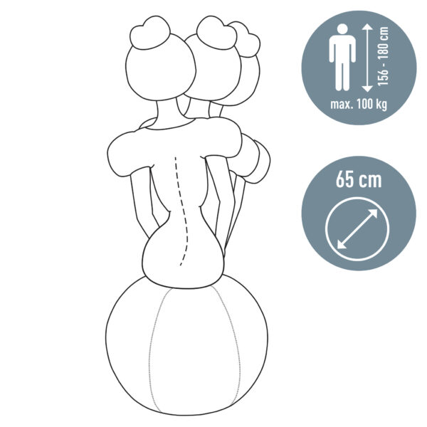 MINGE ERGONOMICA PT SEZUT SAU FITNESS ALBASTRU CELEST LEITZ – poza 5