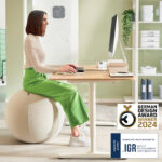 MINGE ERGONOMICA PT SEZUT SAU FITNESS FCT OPRIRE 65CM GRI PASTEL LEITZ – poza 2