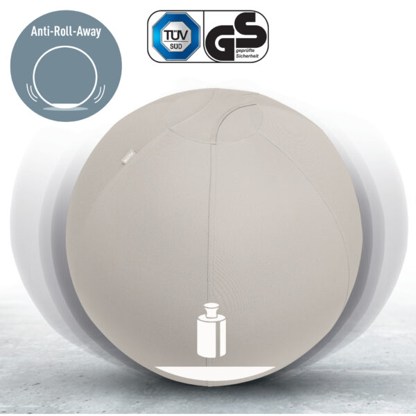 MINGE ERGONOMICA PT SEZUT SAU FITNESS FCT OPRIRE 65CM GRI PASTEL LEITZ – poza 3
