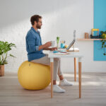 MINGE ERGONOMICA PT SEZUT SAU FITNESS GALBEN CHIHLIMBAR LEITZ – poza 2