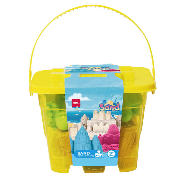 NISIP KINETIC GALETUSA 500G + 6 FORME MODELAJ GALBEN DELI – poza 1