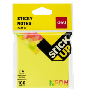 NOTES ADEZIV 76*76MM 100 FILE NEON DELI – poza 1