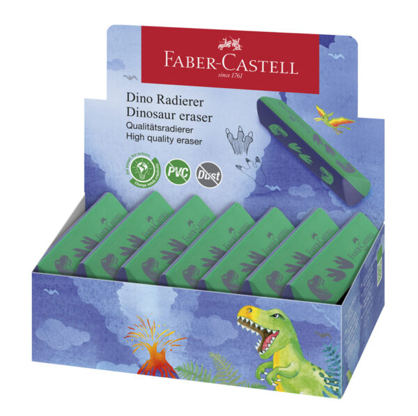 RADIERA CREION DUST FREE DINOZAURI FABER-CASTELL – poza 2