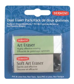 RADIERA PATRATA ALBA 2/SET DERWENT PROFESSIONAL – poza 1