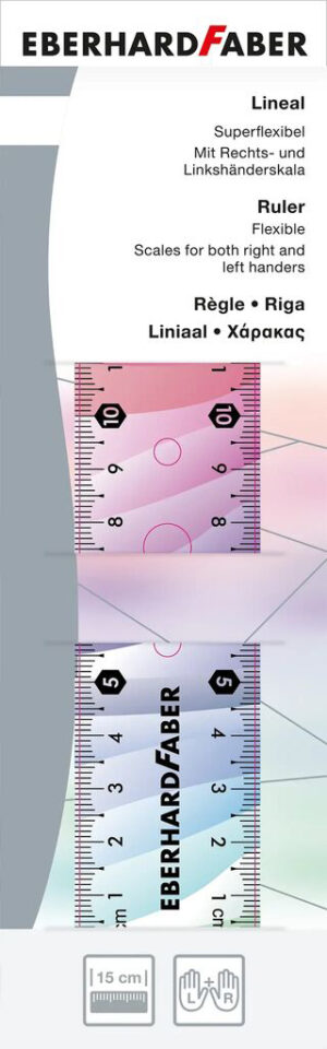RIGLA 15CM FLEXIBILA RAINBOW EBERHARD FABER – poza 1