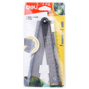 RIGLA SMART PLIABILA 30 CM NEAGRA TRANSPARENTA DELI – poza 1