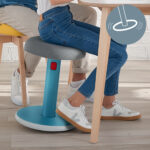 SCAUN ERGONOMIC PT POZITIE SEZUT/IN PICIOARE ALBASTRU CELEST LEITZ – poza 5