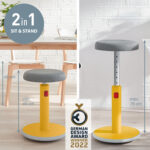 SCAUN ERGONOMIC PT POZITIE SEZUT/IN PICIOARE GALBEN CHIHLIMBAR LEITZ – poza 2