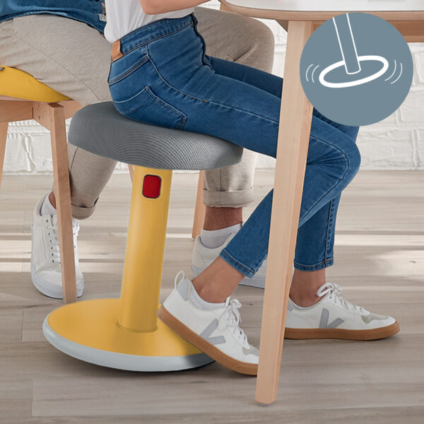 SCAUN ERGONOMIC PT POZITIE SEZUT/IN PICIOARE GALBEN CHIHLIMBAR LEITZ – poza 5