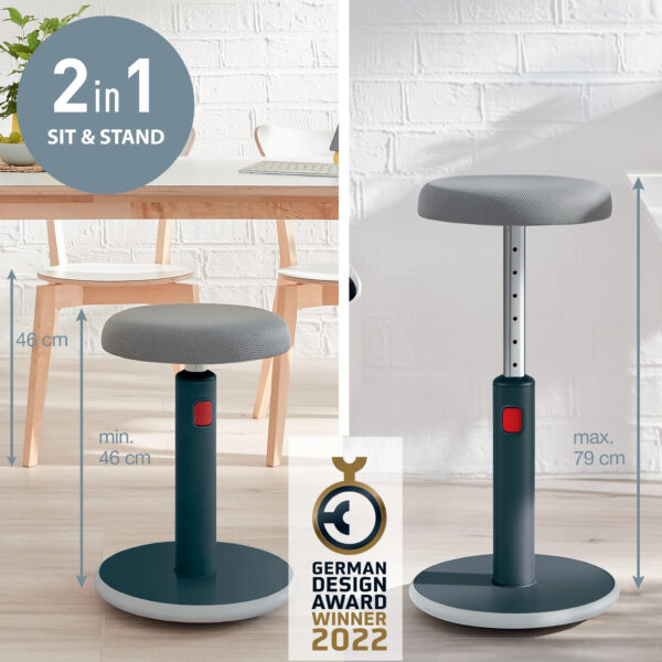 SCAUN ERGONOMIC PT POZITIE SEZUT/IN PICIOARE GRI ANTRACIT LEITZ – poza 2