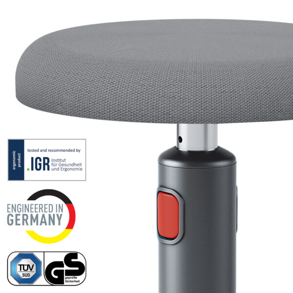 SCAUN ERGONOMIC PT POZITIE SEZUT/IN PICIOARE GRI ANTRACIT LEITZ – poza 4