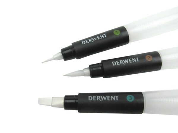 SET 3 BUCATI PENSULE CU REZERVOR (2 x VARF ROTUND, 1 x VARF TESIT) PROFESSIONAL DERWENT – poza 3