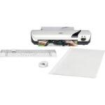 SET CRAFT GBC 4 IN 1 ALB,LAMINATOR A4 INSPIRE+, TRIMMER, ROUNDER, FOLII LAMINARE A4 – poza 1