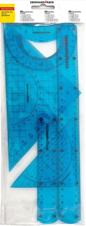 SET GEOMETRIE 5 PIESE FLEXIBIL COLOR EBERHARD FABER – poza 1