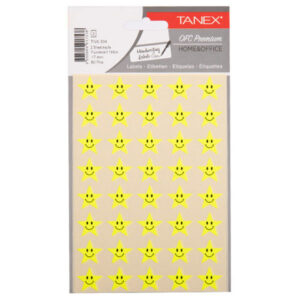 STICKER SMILEY STARS GALBENE 80/SET TNX-304 TANEX – poza 1