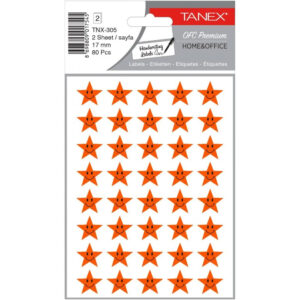 STICKER SMILEY STARS PORTOCALII 80/SET TNX-305 TANEX – poza 1