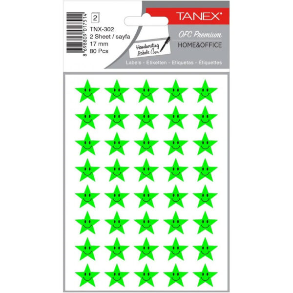STICKER SMILEY STARS VERZI 80/SET TNX-302 TANEX – poza 1