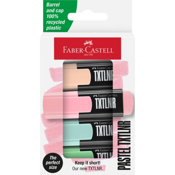 TEXTMARKER MINI SET 4 PASTEL FABER-CASTELL – poza 1
