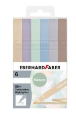 TEXTMARKER SLIM PATRAT SET 6 BUC NUANTE NATURALE EBERHARD FABER – poza 1