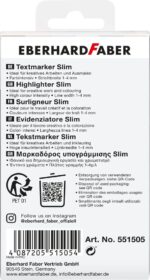 TEXTMARKER SLIM PATRAT SET 6 BUC NUANTE NATURALE EBERHARD FABER – poza 2