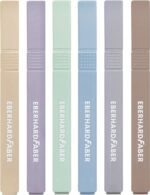 TEXTMARKER SLIM PATRAT SET 6 BUC NUANTE NATURALE EBERHARD FABER – poza 3