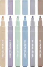 TEXTMARKER SLIM PATRAT SET 6 BUC NUANTE NATURALE EBERHARD FABER – poza 4