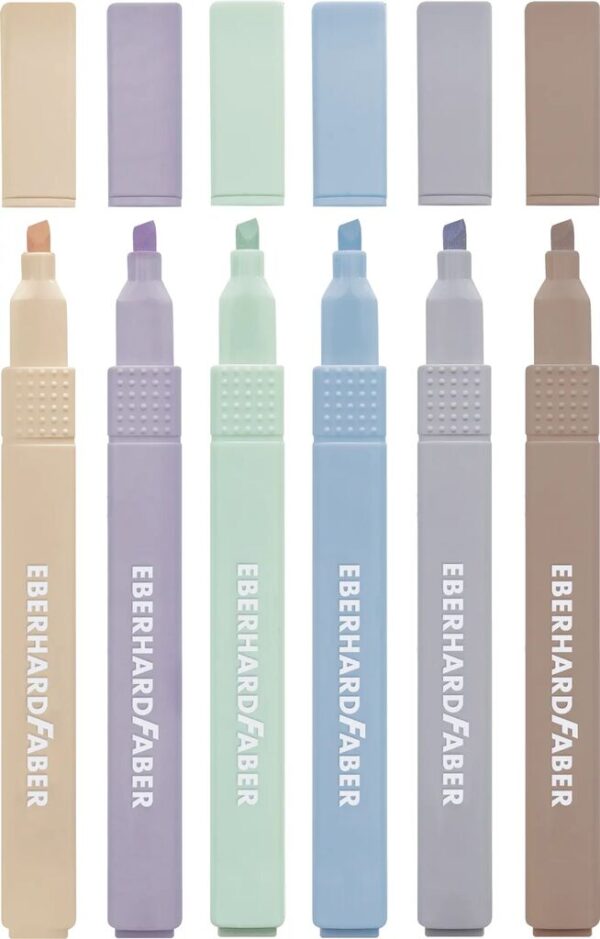 TEXTMARKER SLIM PATRAT SET 6 BUC NUANTE NATURALE EBERHARD FABER – poza 4