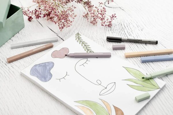TEXTMARKER SLIM PATRAT SET 6 BUC NUANTE NATURALE EBERHARD FABER – poza 5