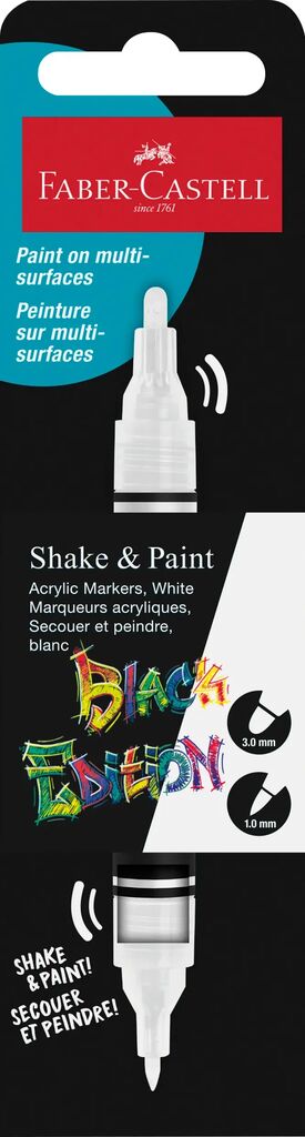 MARKER ACRILIC SHAKE&PAINT ALB FABER-CASTELL – poza 1