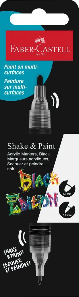 MARKER ACRILIC SHAKE&PAINT NEGRU FABER-CASTELL – poza 1