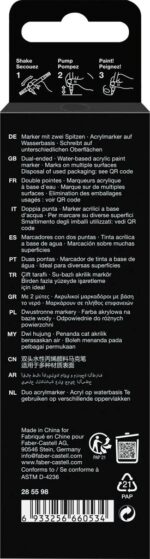 MARKER ACRILIC SHAKE&PAINT NEGRU FABER-CASTELL – poza 4