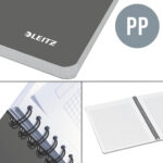 CAIET BIROU SPIRA A4 ARITMETICA VERDE COPERTA PP OFFICE LEITZ – poza 3