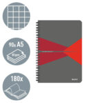 CAIET BIROU SPIRA A5 ARITMETICA ROSU COPERTA PP OFFICE LEITZ – poza 2