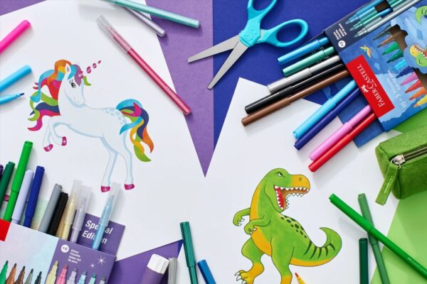 CARIOCA 18+6 CULORI DINOZAURI FABER-CASTELL – poza 4