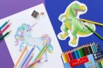 CREIOANE COLORATE 18+6 CULORI DINOZAURI FABER-CASTELL – poza 3