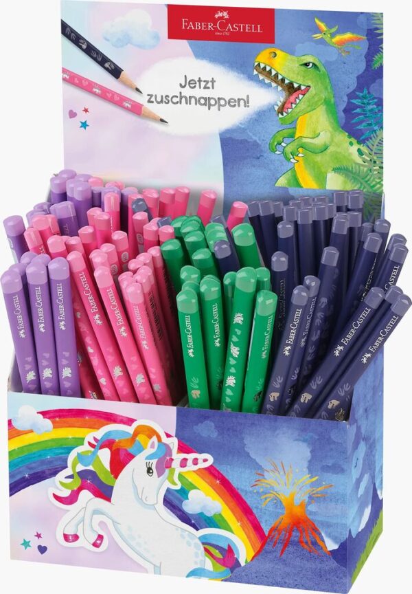 DISPLAY 120 BUC CREION GRAFIT STANDARD SI JUMBO UNICORNI SI DINOZAURI FABER-CASTELL – poza 1