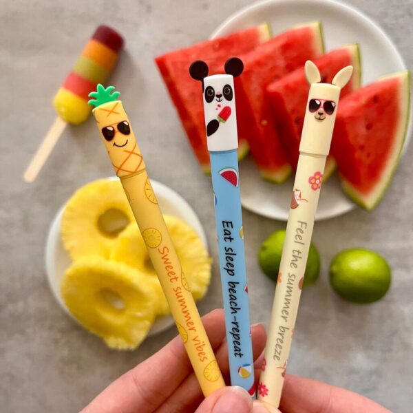 DISPLAY 36 ROLLERE 0.7 MM ALBASTRU ERASABLE SUMMER EDITION EBERHARD FABER – poza 3