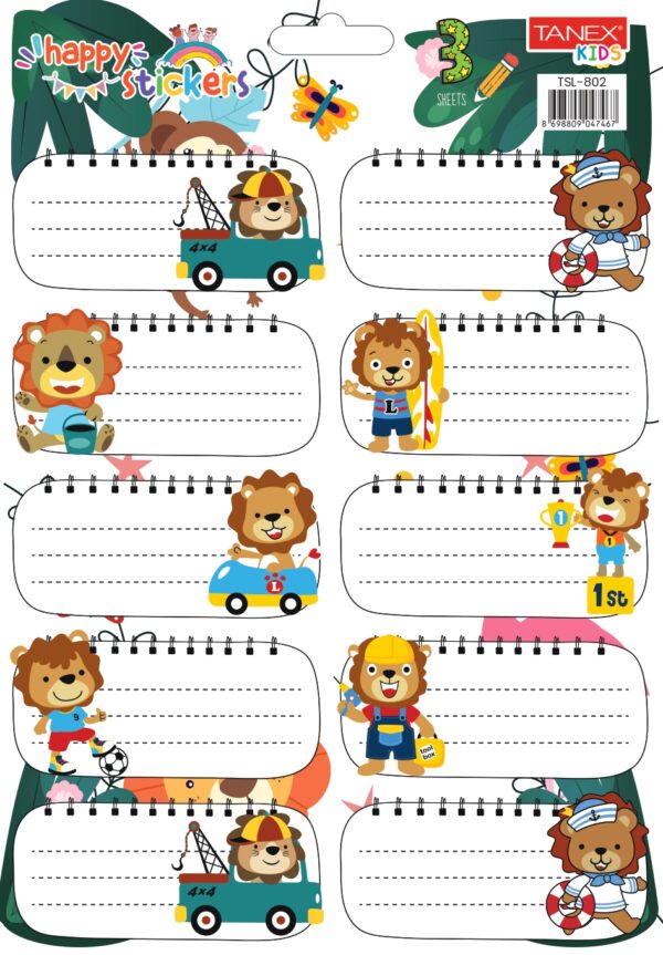 ETICHETE SCOLARE 30/SET LIONS TLS-802 TANEX – poza 1