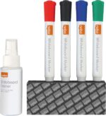 KIT WHITEBOARD (4 MARKERE + BURETE + REZERVA + SPRAY 50ML) NOBO – poza 3