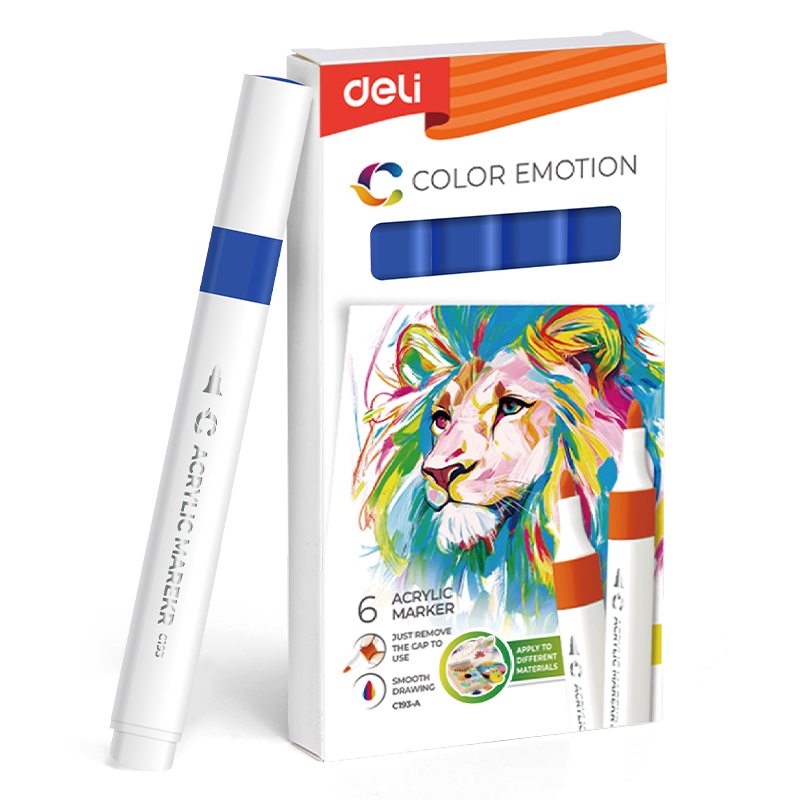 MARKER ACRILIC ALBASTRU COLOR EMOTION DELI – poza 1