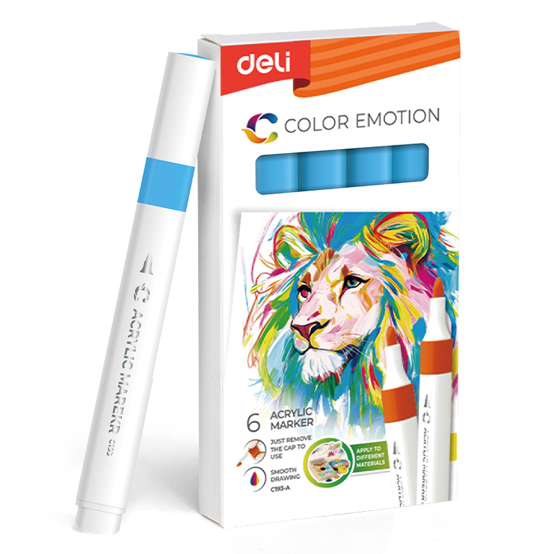 MARKER ACRILIC ALBASTRU PASTEL COLOR EMOTION DELI – poza 1