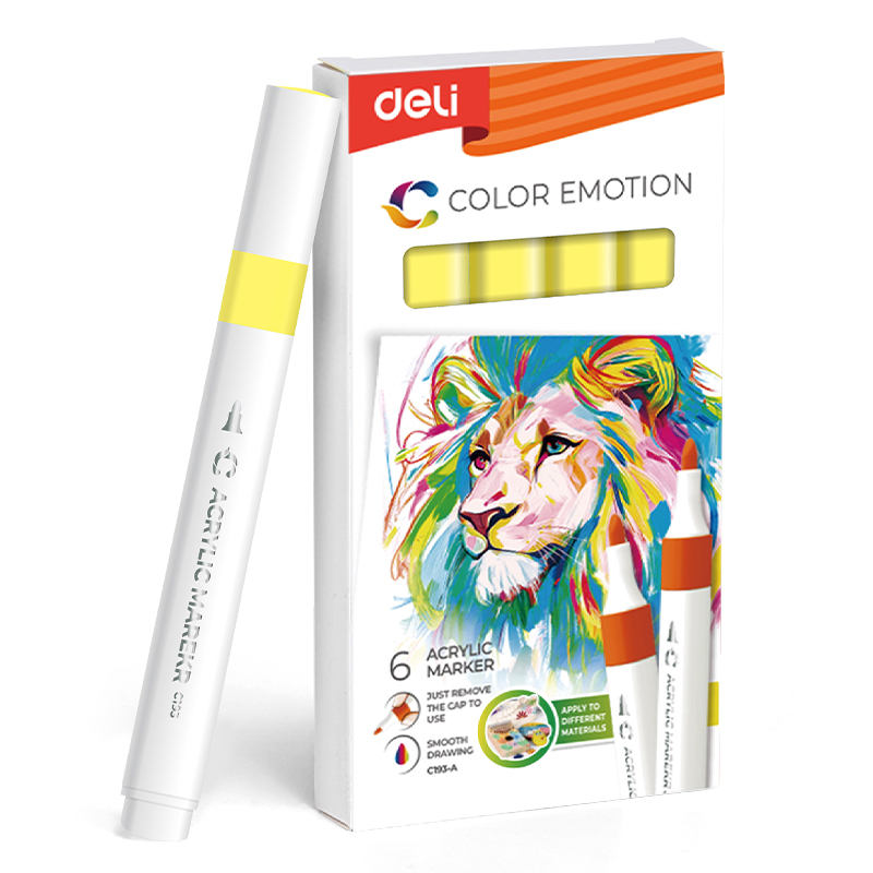 MARKER ACRILIC GALBEN CANAR COLOR EMOTION DELI – poza 1