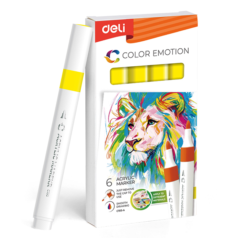MARKER ACRILIC GALBEN COLOR EMOTION DELI – poza 1