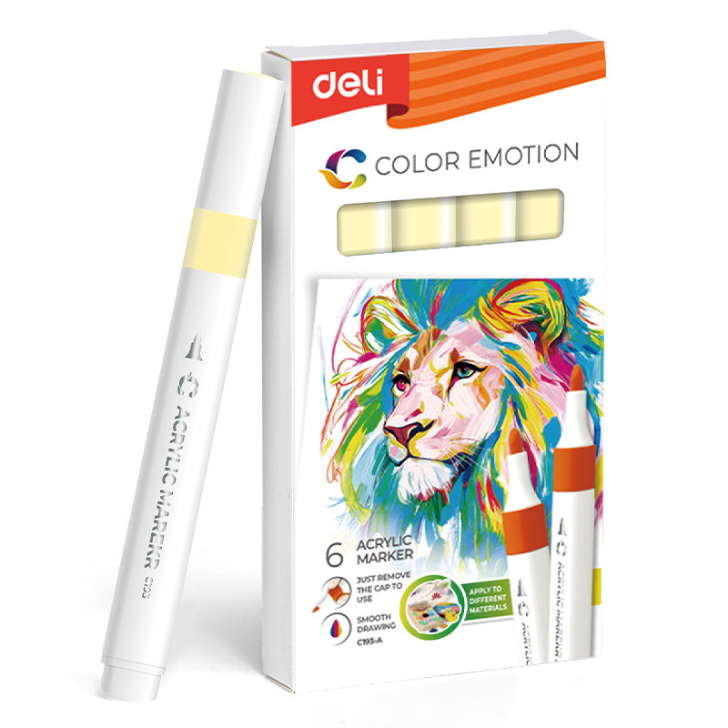 MARKER ACRILIC GALBEN DESCHIS COLOR EMOTION DELI – poza 1