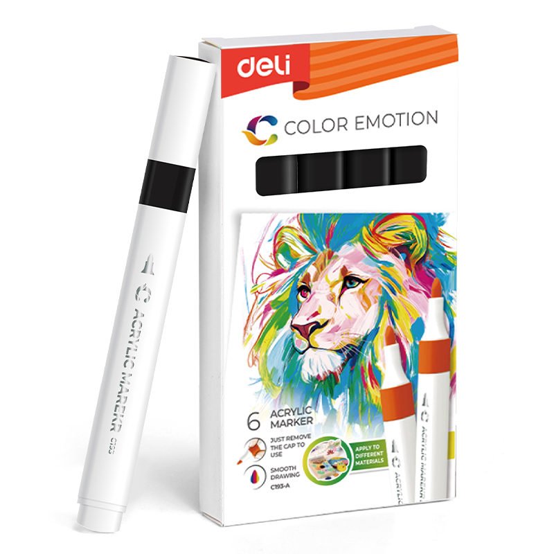 MARKER ACRILIC NEGRU COLOR EMOTION DELI – poza 1