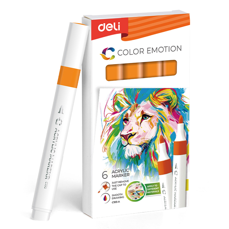 MARKER ACRILIC PORTOCALIU COLOR EMOTION DELI – poza 1