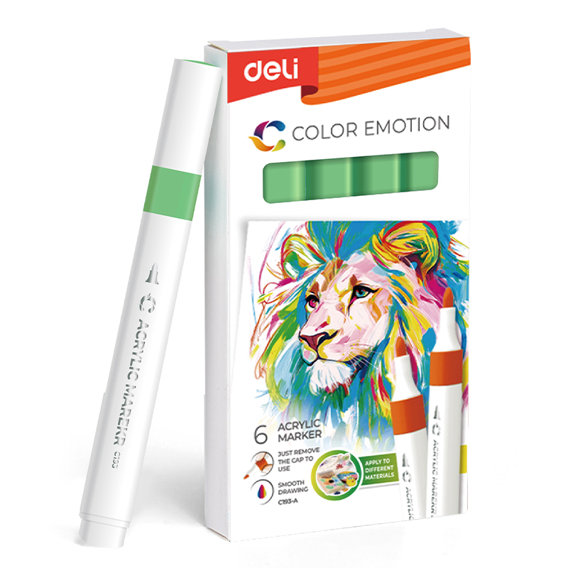 MARKER ACRILIC VERDE DESCHIS COLOR EMOTION DELI – poza 1
